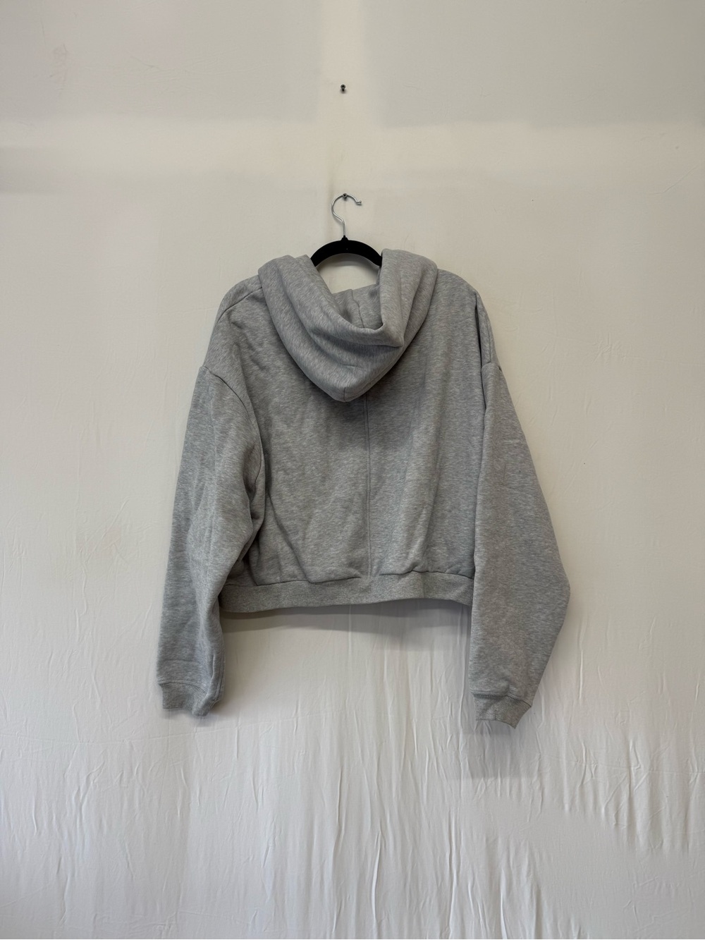 GYMSHARK Women's Cosy Luxe Zip Through Hoodie Size L in Soft Grey Marl - Picture 8 of 9